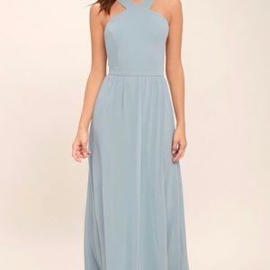 Lulus Air of Romance Light Blue Maxi Dress